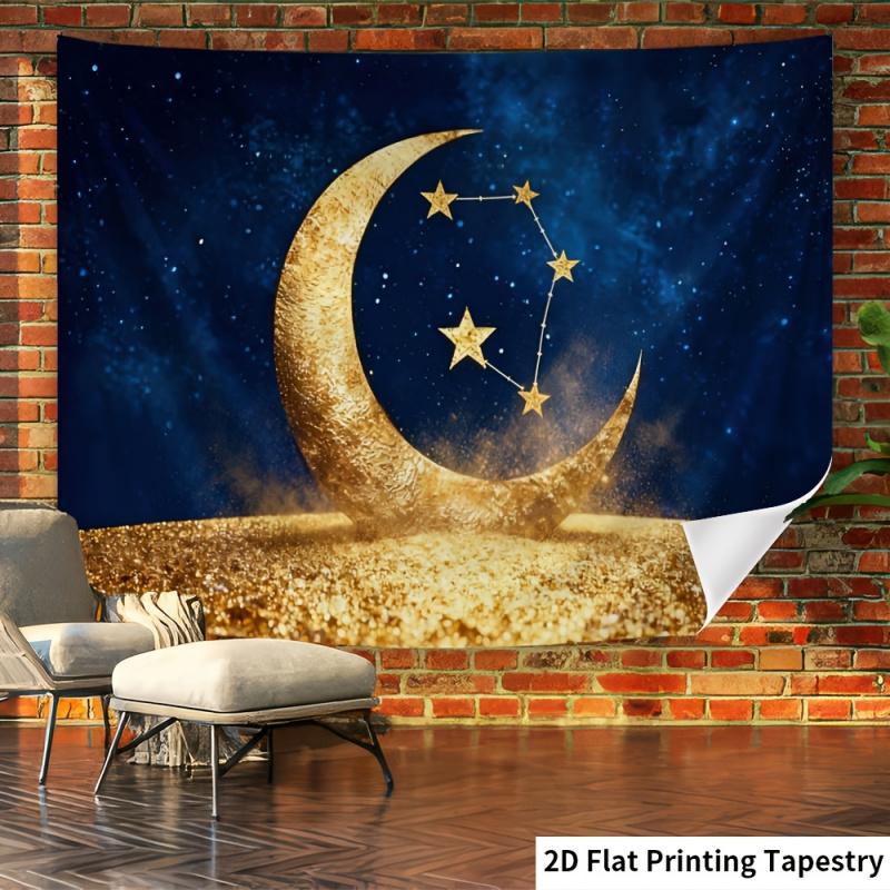 Home Decor Ramadan - VIKAMA Ramadan Tapestry with Golden Moon