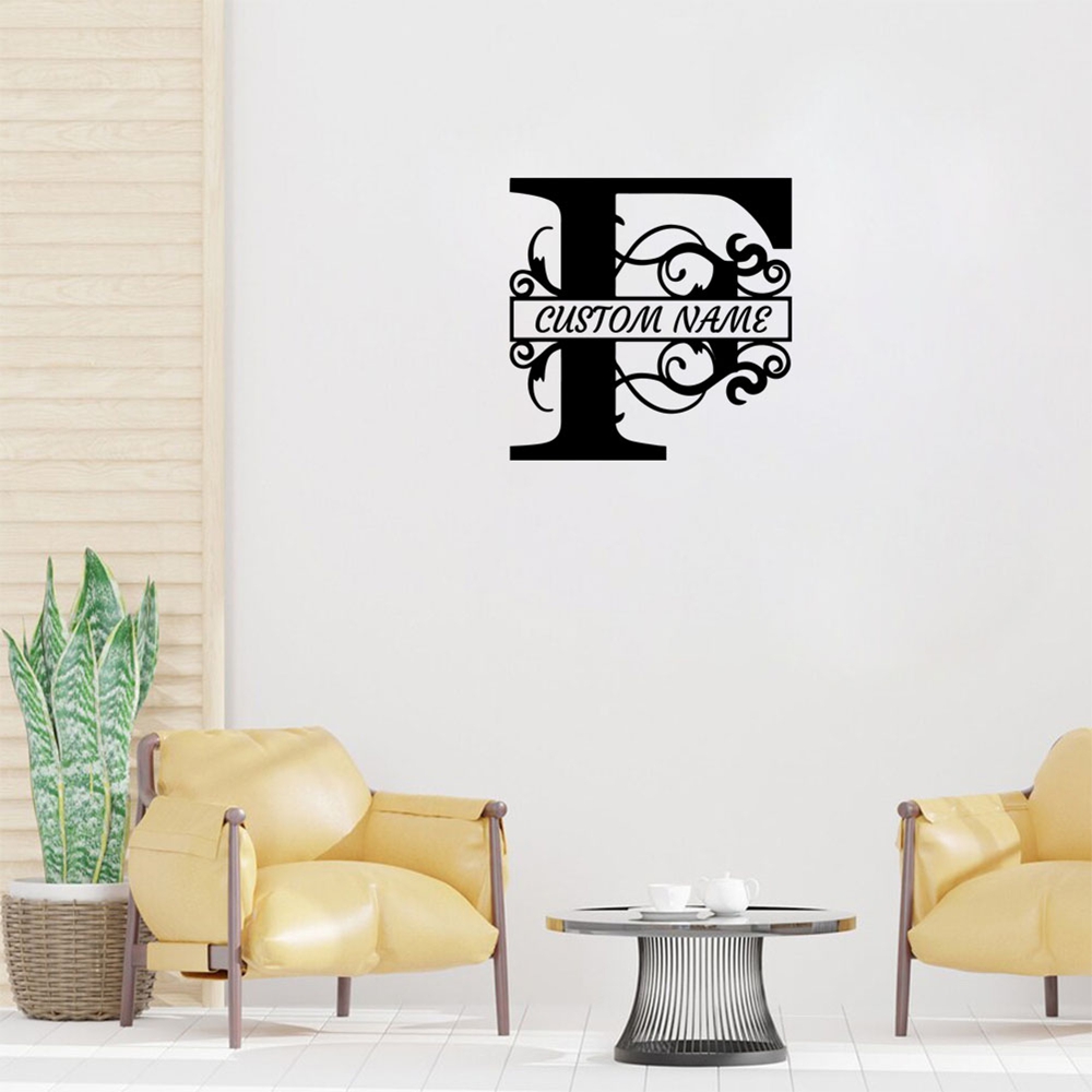 Home Decor Wall Tiles - 1PC Creative Letter F Customizable Text
