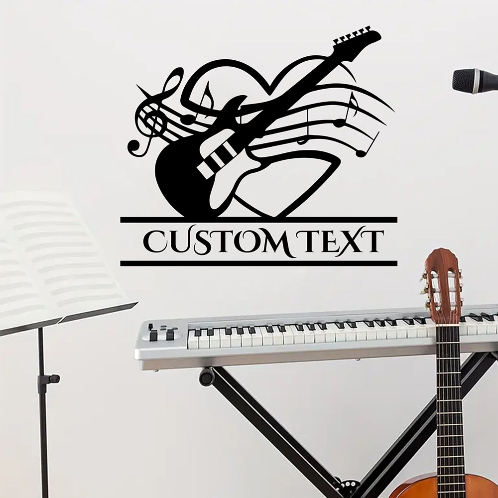 Home Decor Wall Tiles - 1PC Diy Guitar Custom Text Home