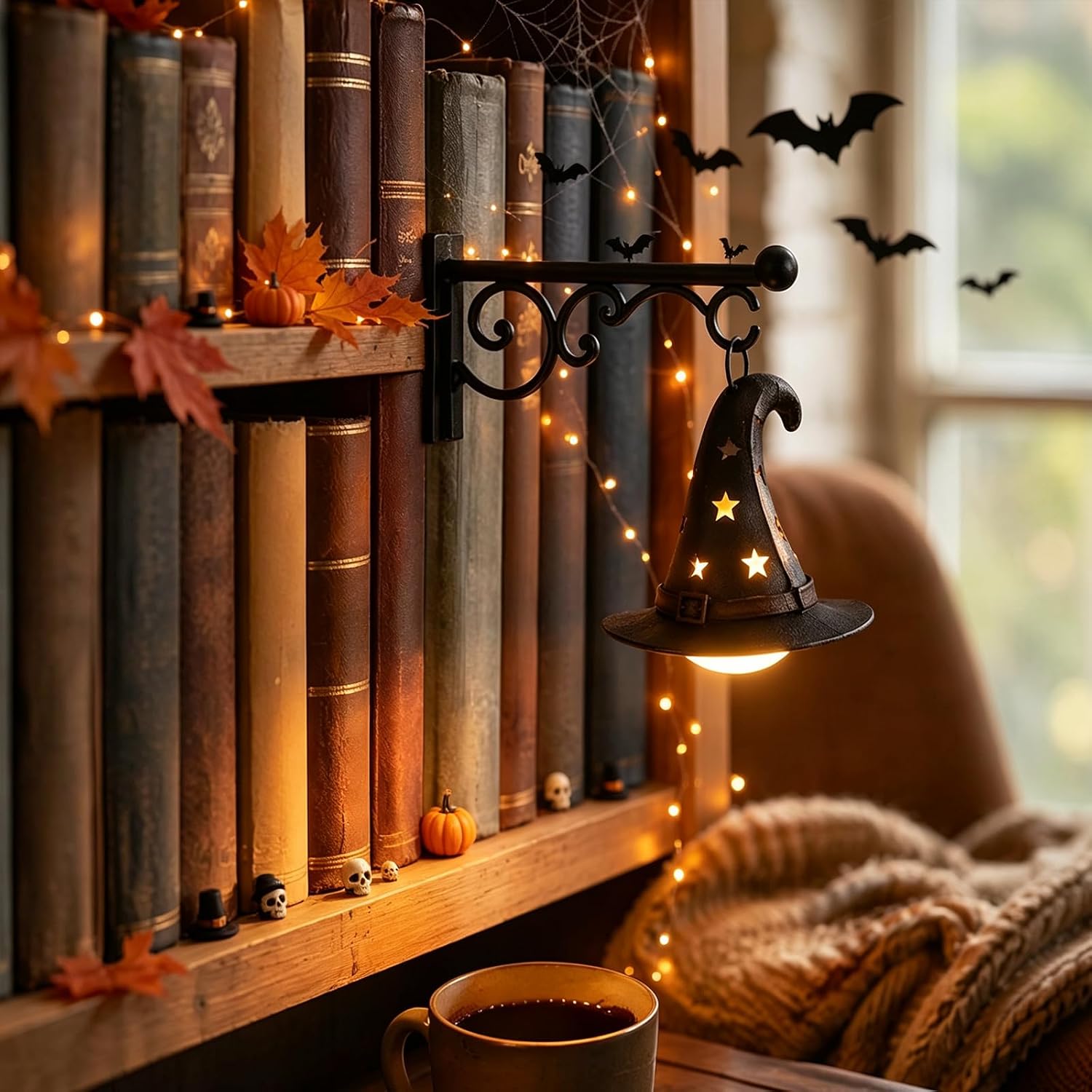 Home Decor Light - Bookshelf Lamp Library Lantern Light Library