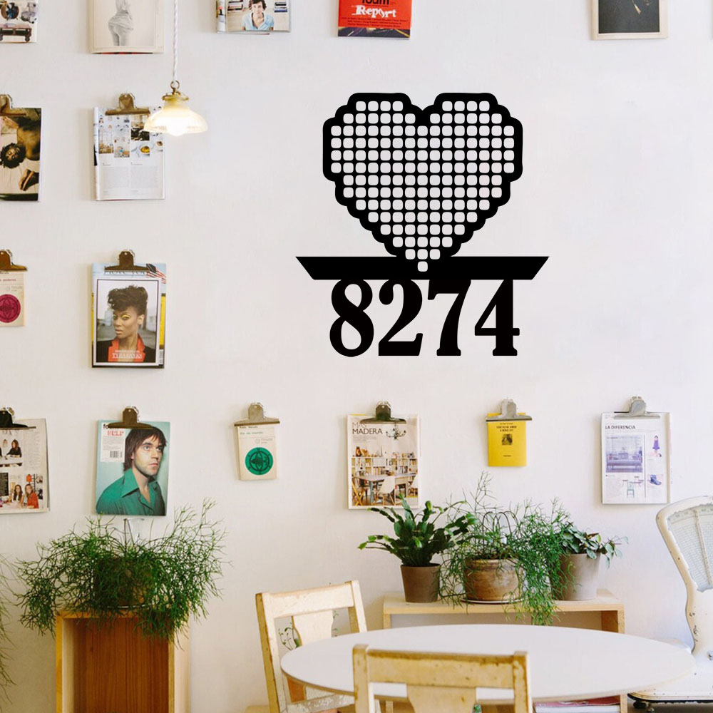 Home Decor Wall Tiles - 1PC Cool Love Customizable Name Wall