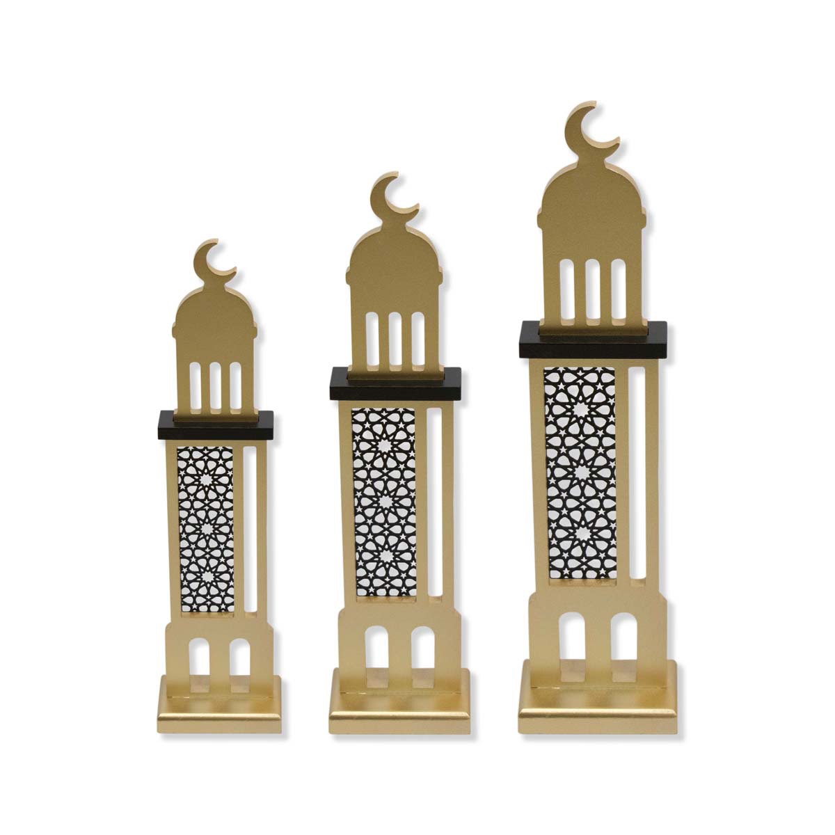 Home Decor Ramadan - Ramadan Eid Crescent Acrylic Decoration, Wooden