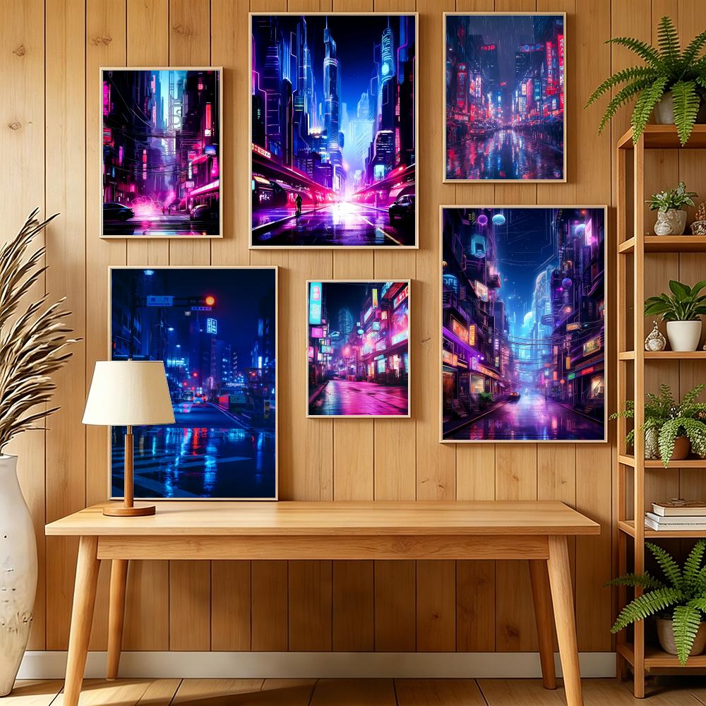 Home Decor Tokyo - Tokyo Neon Futuristic City Street Poster