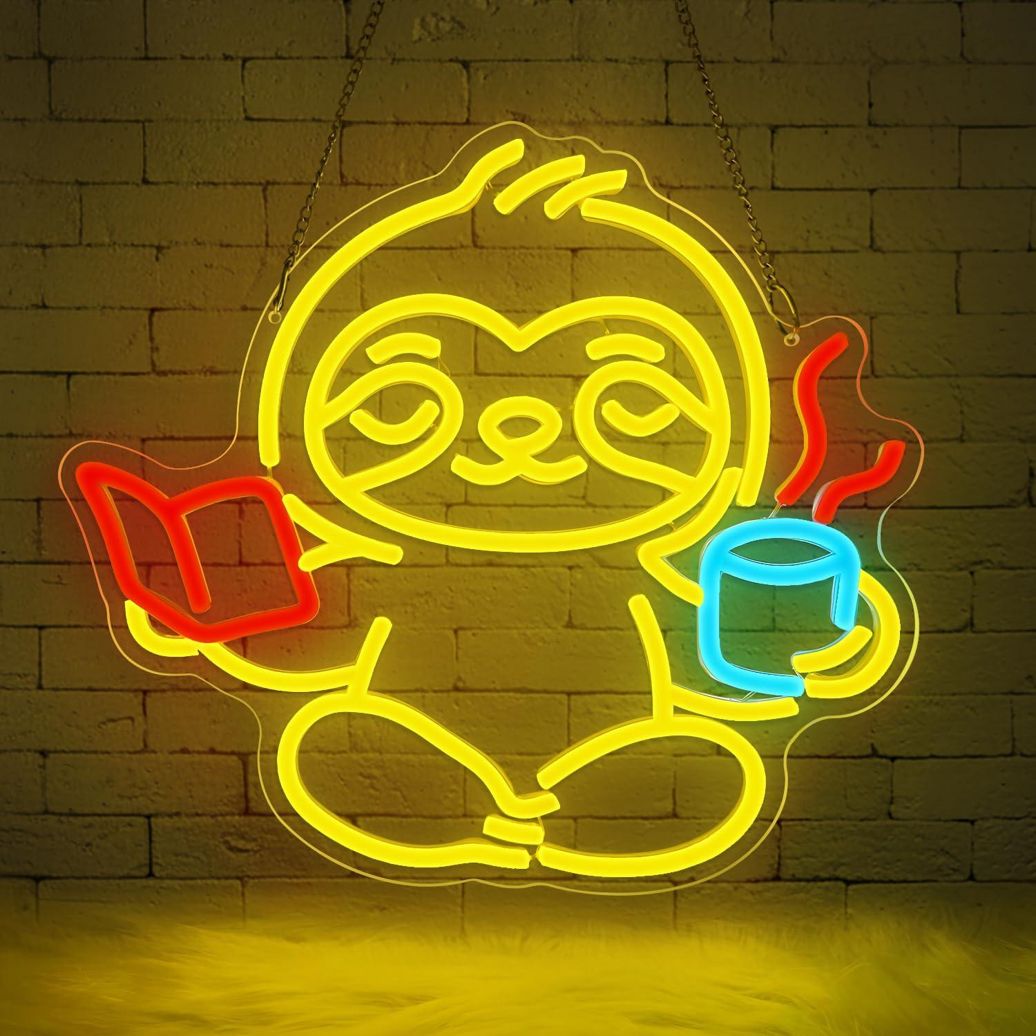 Home Decor Light - Sloth Neon Sign USB Dimmable LED