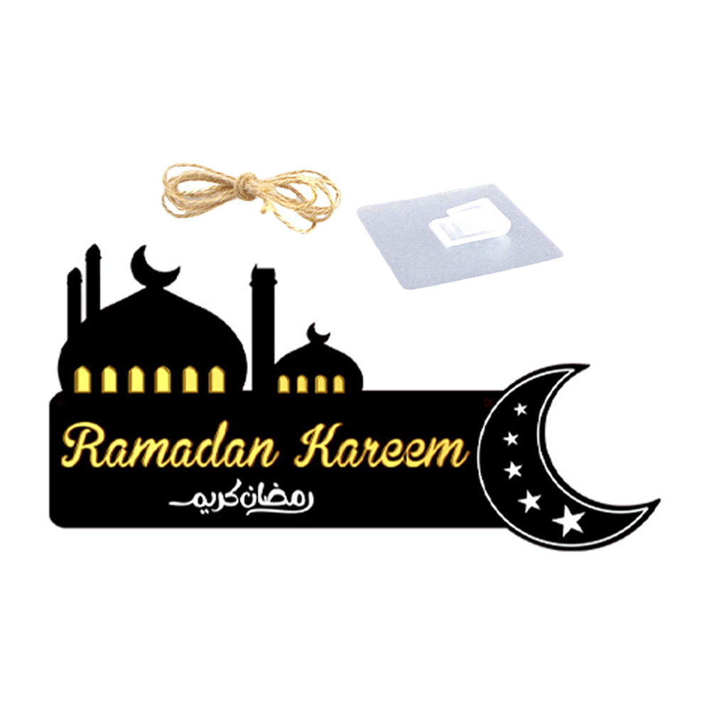Home Decor Ramadan - Eid Ramadan Wooden Hanging Plaque Delicate