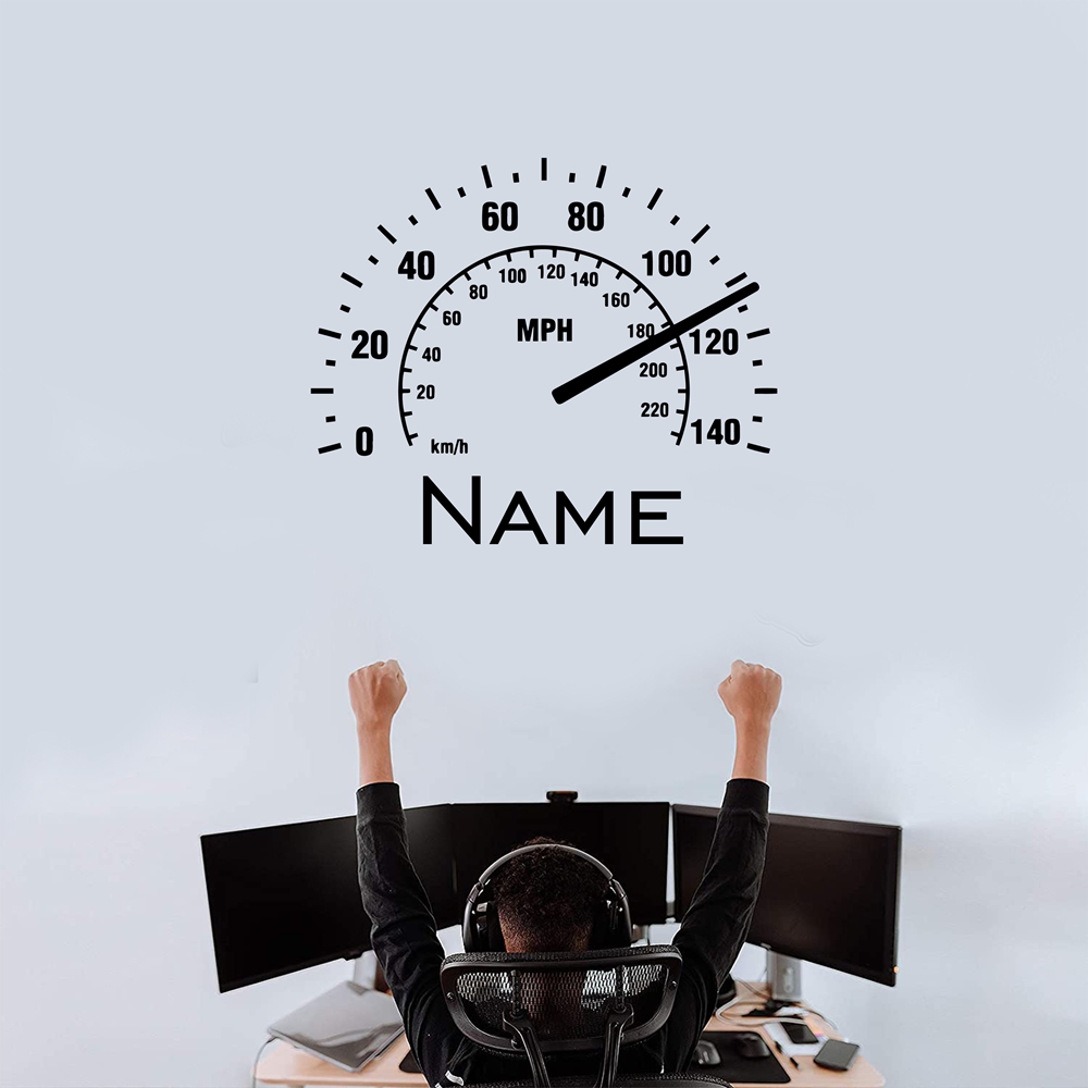 Home Decor Wall Tiles - 1PC Romantic Fuel Gauge Personalized Name