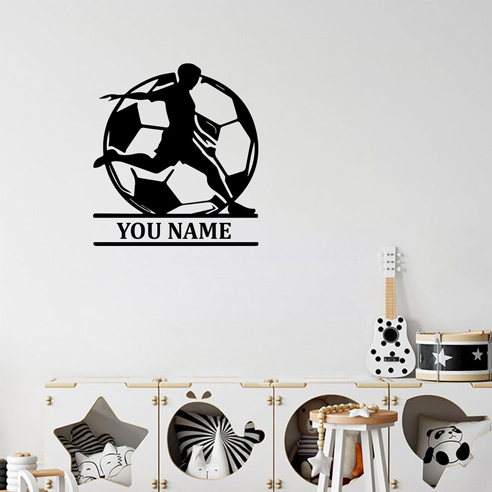 Home Decor Wall Tiles - 1PC Fashion Soccer Customized Text Home