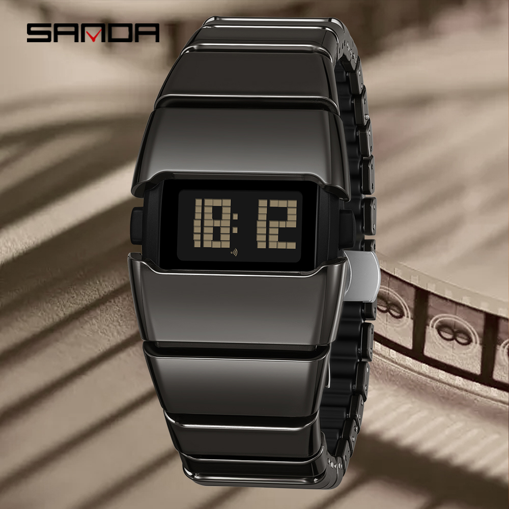 Vintage Alarm Clock - SANDA Y2K Retro Electronic Watch 5ATM