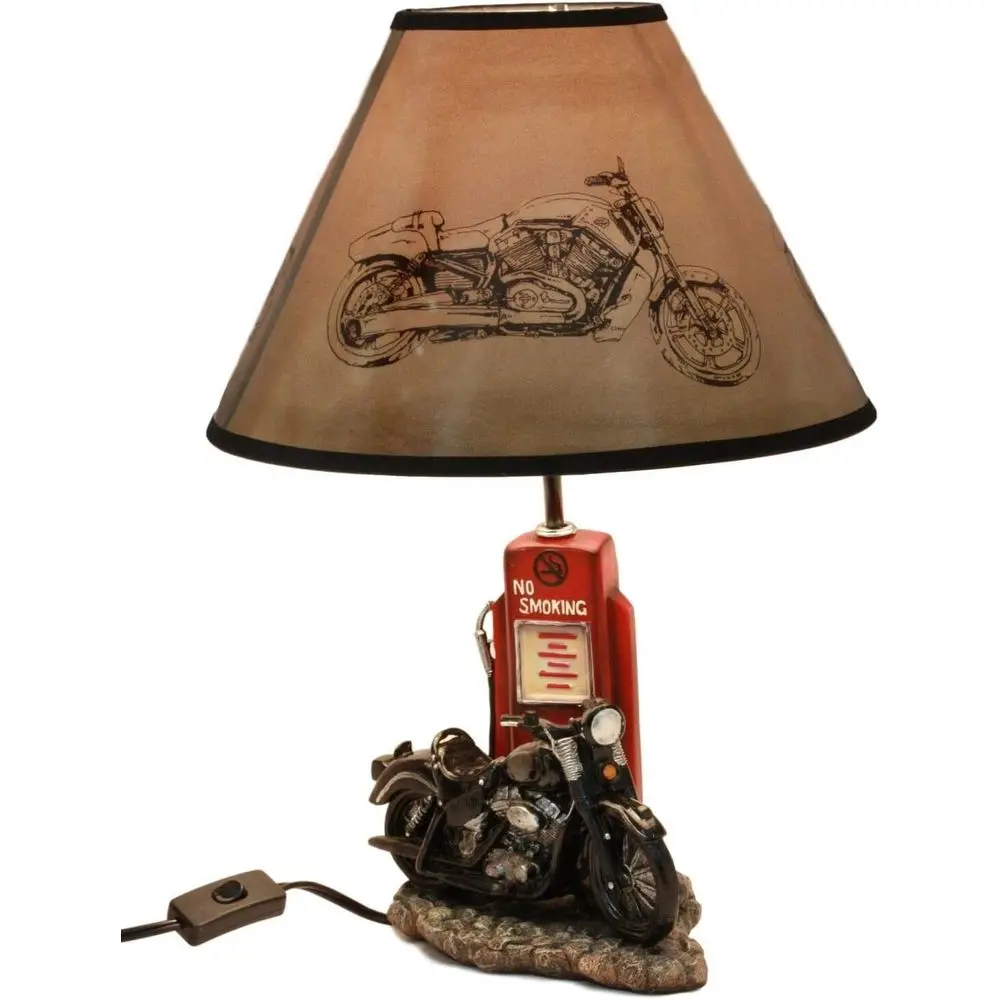 Home Decor Light - Vintage Retro Black Motorcycle Gas Pump