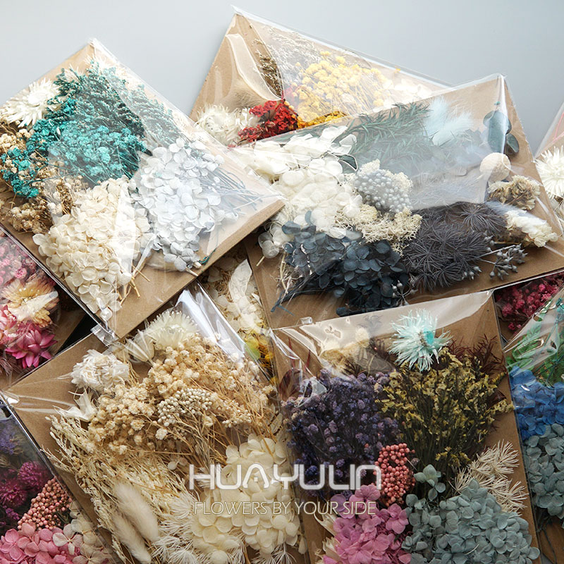 Dried Flower Bouquet - 1 Pack Artificial Plants Dried Real