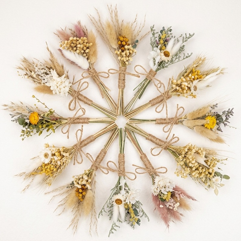 Dried Flower Bouquet - Mini Dried Flower Bouquet Natural Preserved