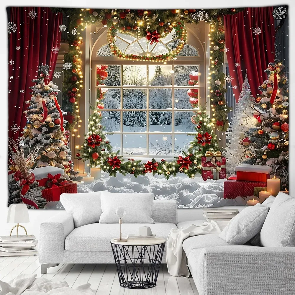 Home Decor Garland - Christmas Day party decoration tapestry Winter