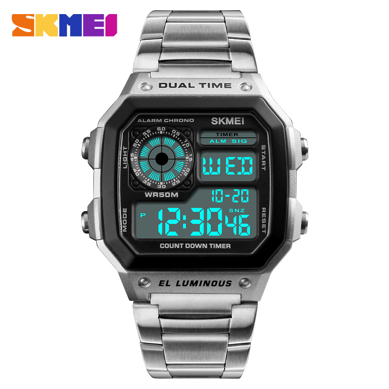 Vintage Alarm Clock - SKMEI 1335 Digital Watch for Men