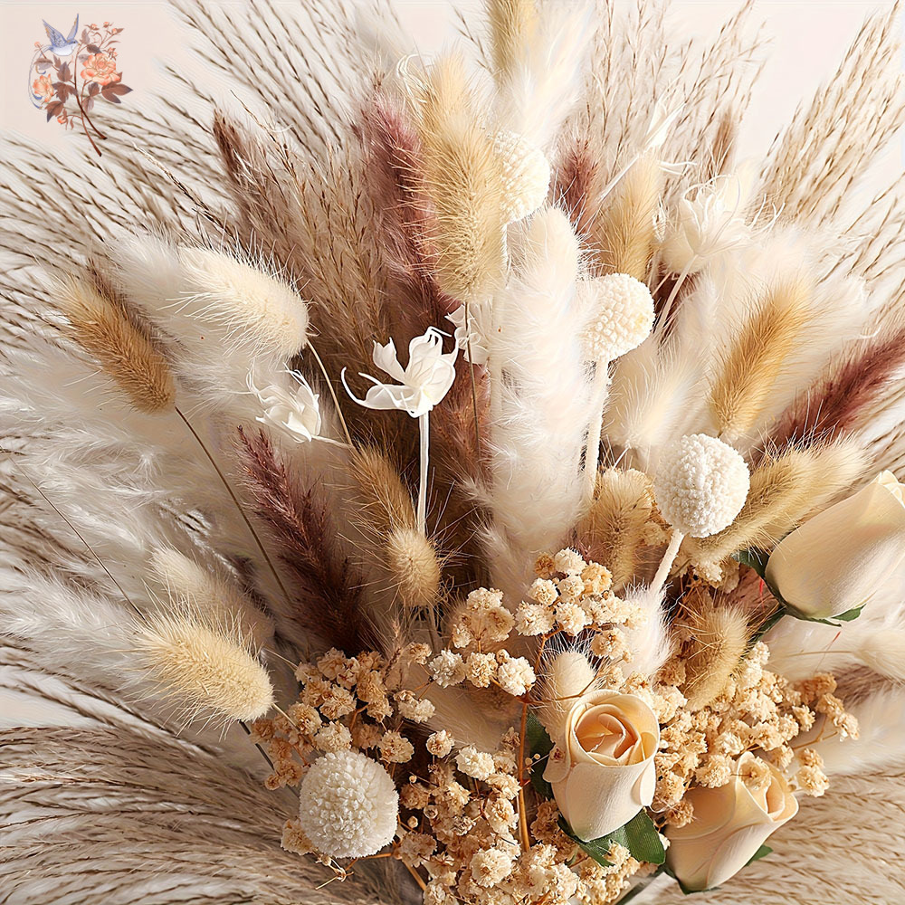 80Pcs Artificial Dried Flowers - огляд і ціна Dried Flower Bouquet