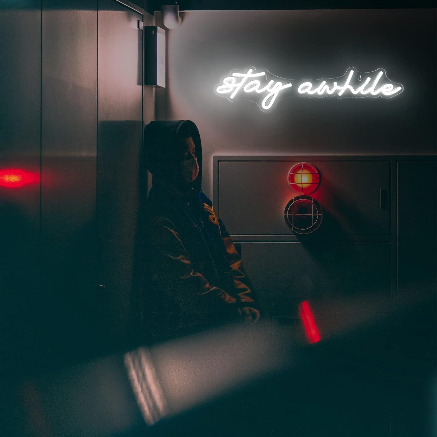 Stay Awhile Neon Signs USB Dim - огляд і ціна Home Decor Light