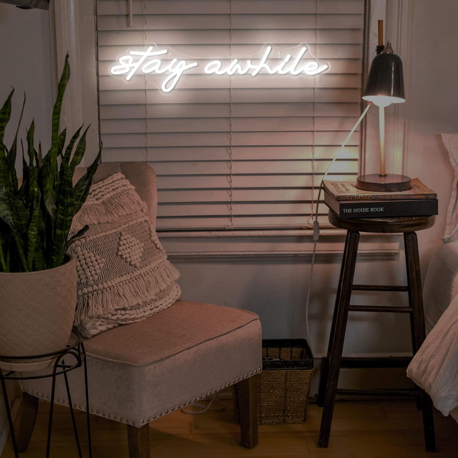 Stay Awhile Neon Signs USB Dim - огляд і ціна Home Decor Light