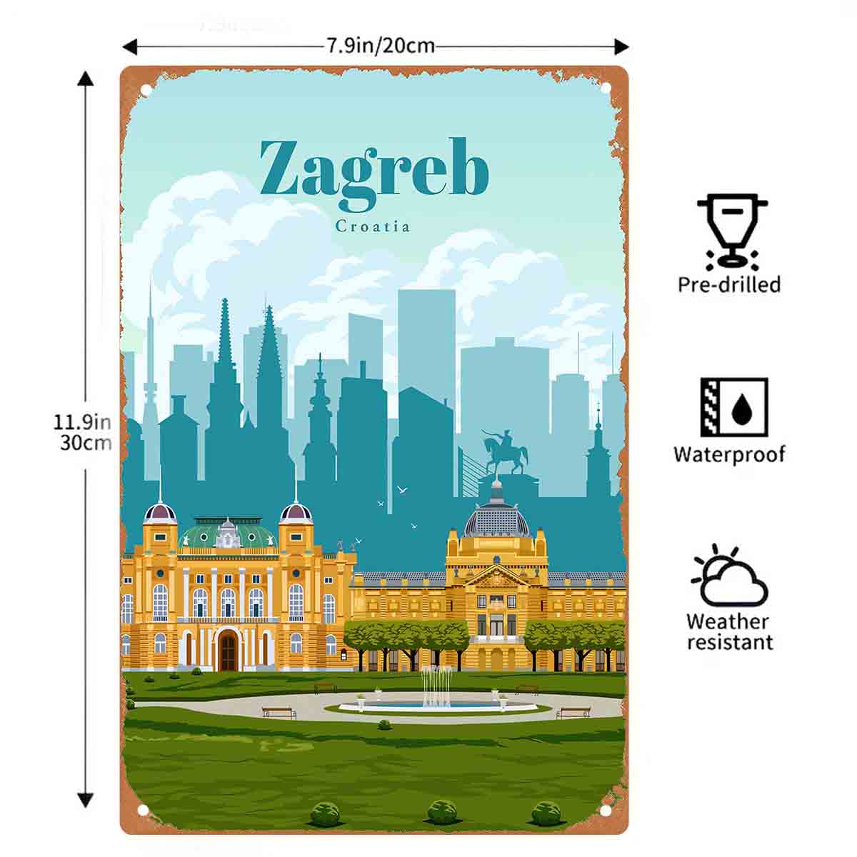 2D FLAT 1pc Zagreb Croatia Cit - огляд і ціна Home Decor Zagreb