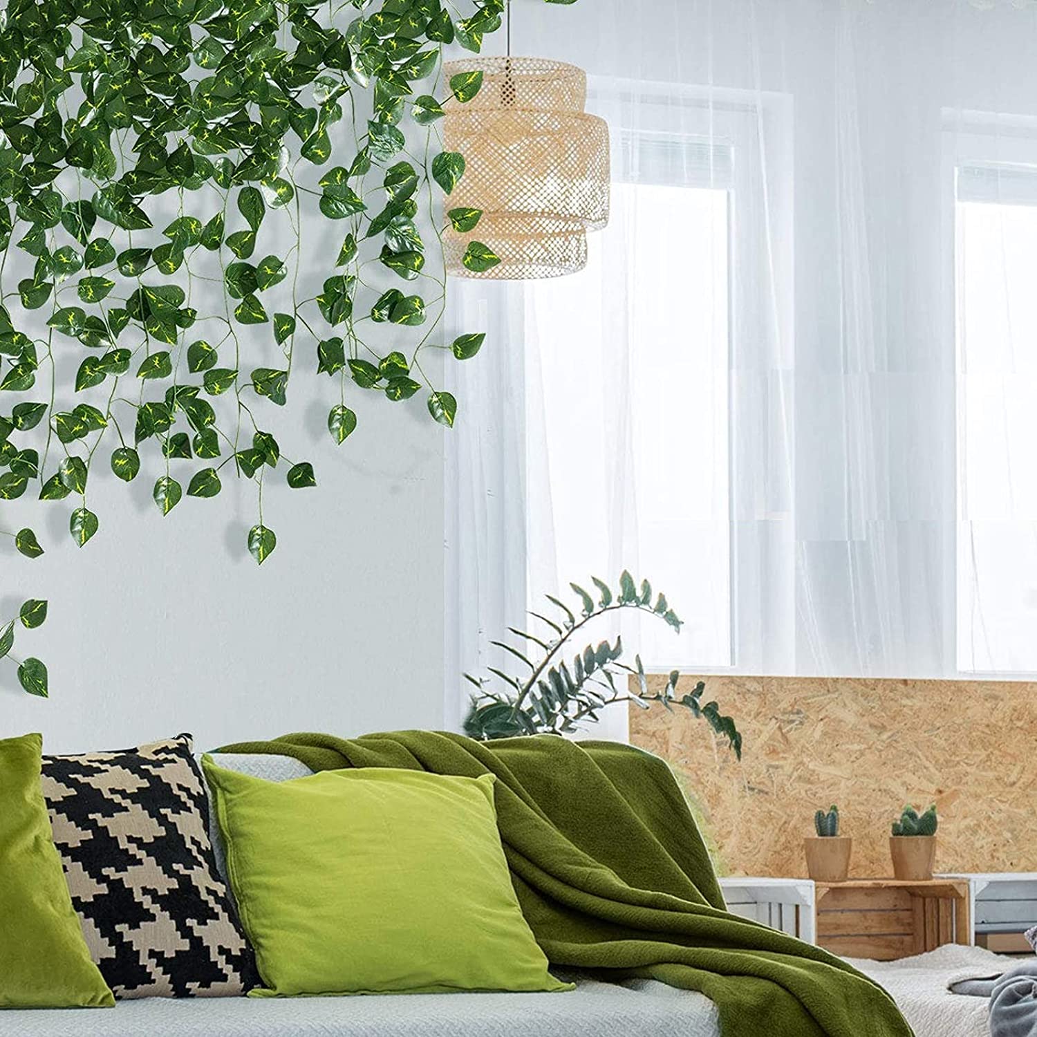 1/3/6/12pcs Artificial Ivy Lea - огляд і ціна Home Decor Garland