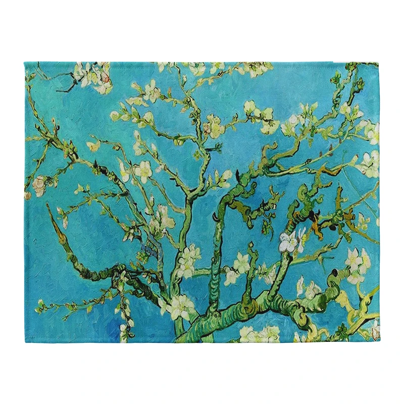New Van Gogh Oil Painting Tabl - огляд і ціна Linen Table Runner