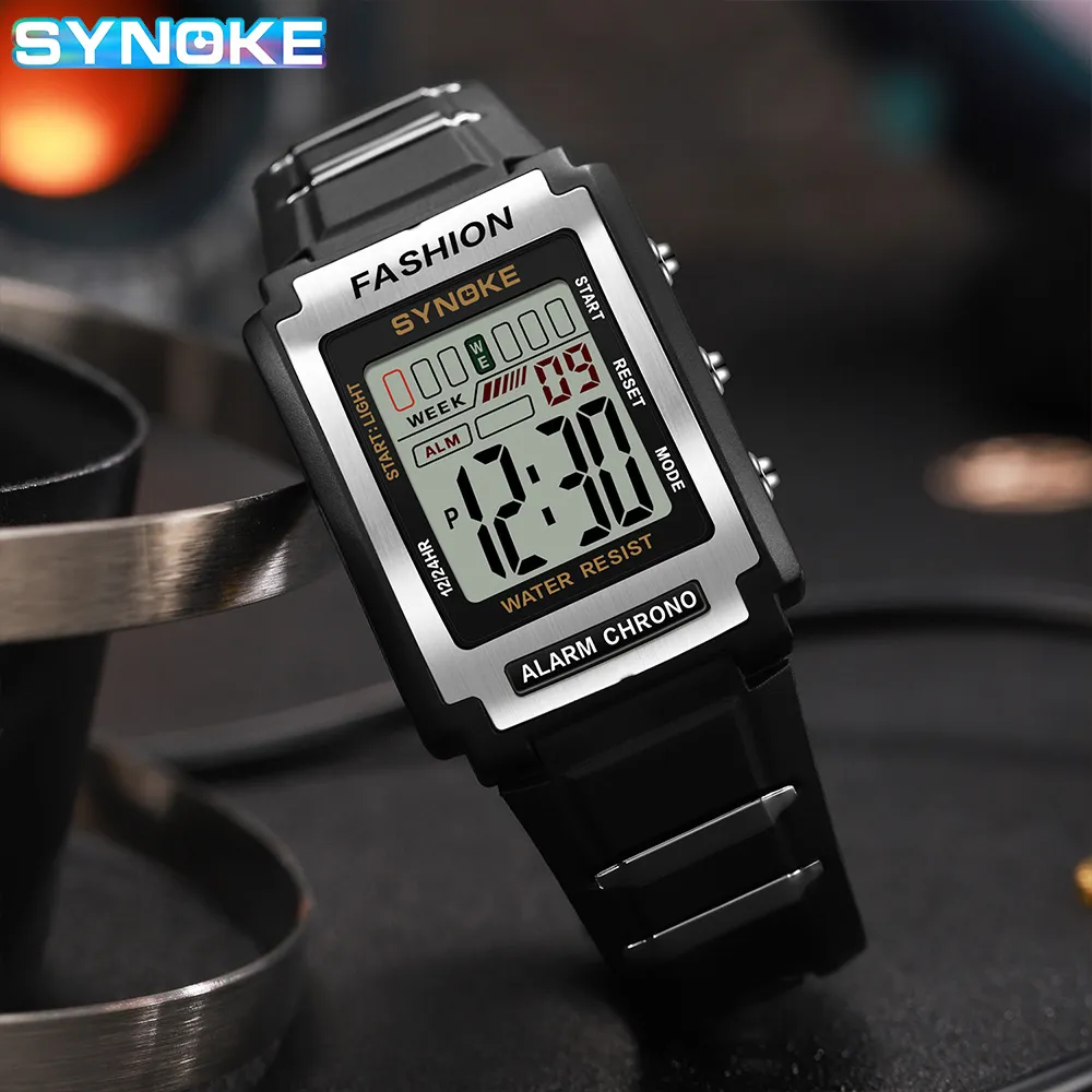 SYNOKE Men Rectangular Sports  - огляд і ціна Vintage Alarm Clock
