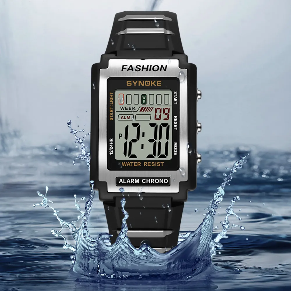 SYNOKE Men Rectangular Sports  - огляд і ціна Vintage Alarm Clock