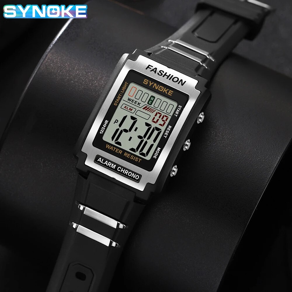 SYNOKE Men Rectangular Sports  - огляд і ціна Vintage Alarm Clock