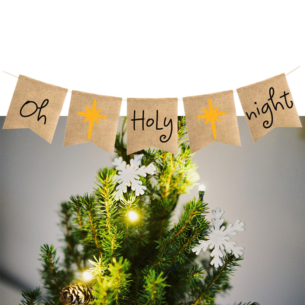 Oh-Holy-Night Banner Flax Rust - огляд і ціна Home Decor Garland
