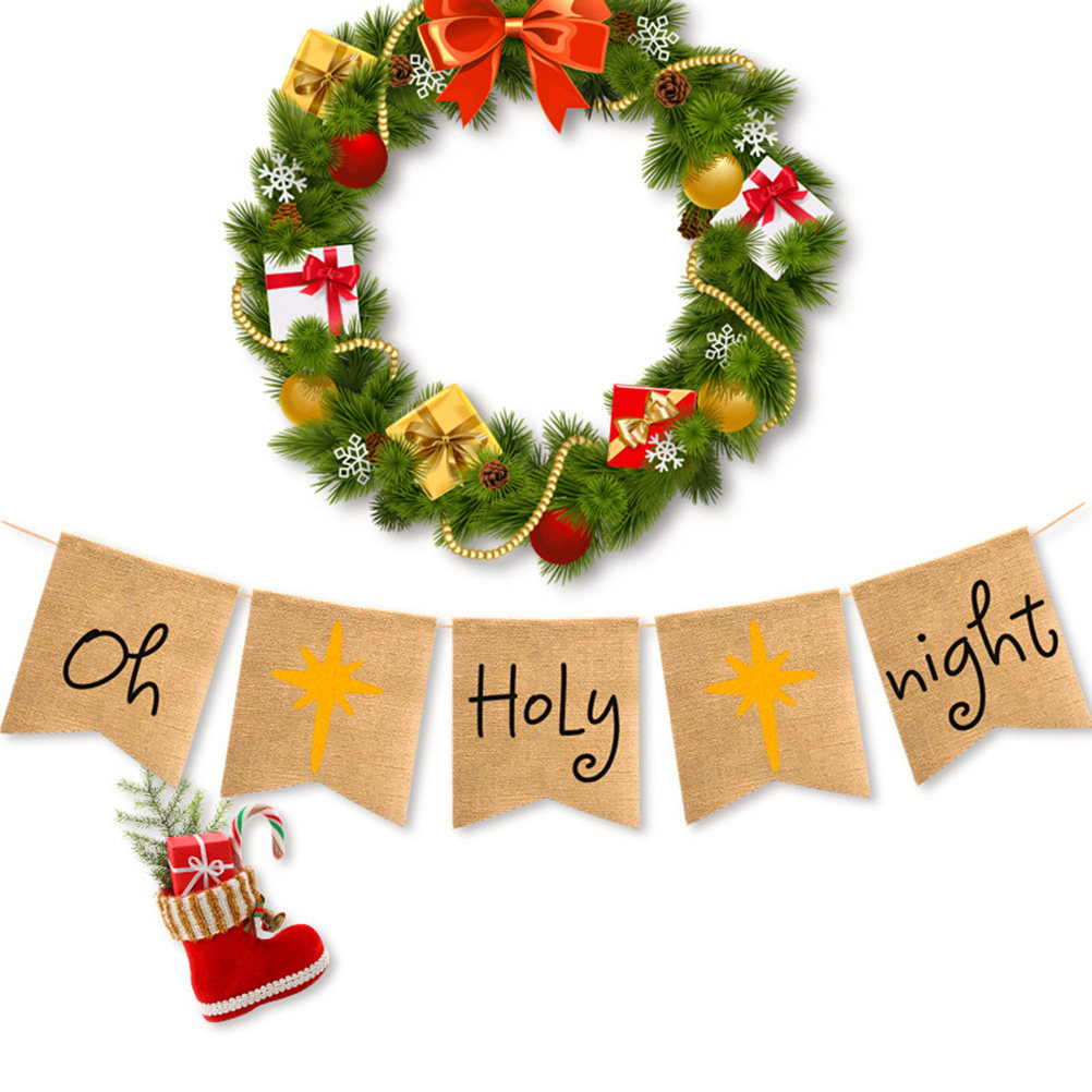 Oh-Holy-Night Banner Flax Rust - огляд і ціна Home Decor Garland