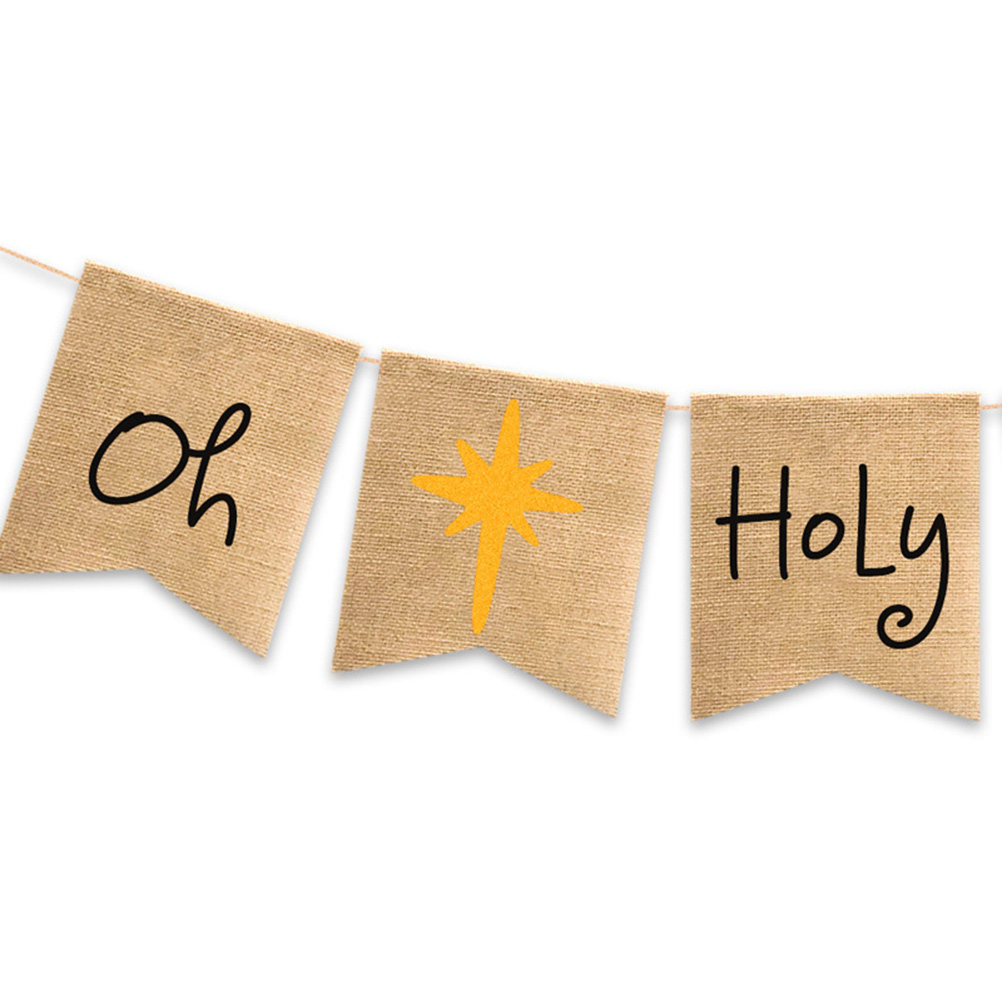 Oh-Holy-Night Banner Flax Rust - огляд і ціна Home Decor Garland