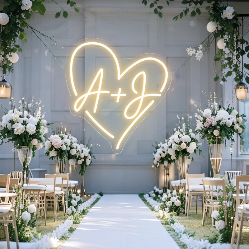 Custom Initials Heart LED Neon - огляд і ціна Home Decor Halloween