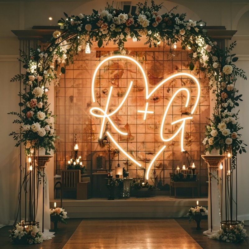 Custom Initials Heart LED Neon - огляд і ціна Home Decor Halloween