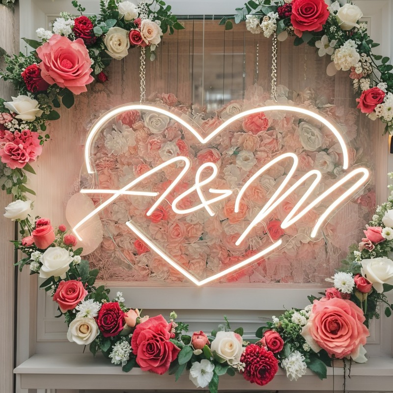 Custom Initials Heart LED Neon - огляд і ціна Home Decor Halloween