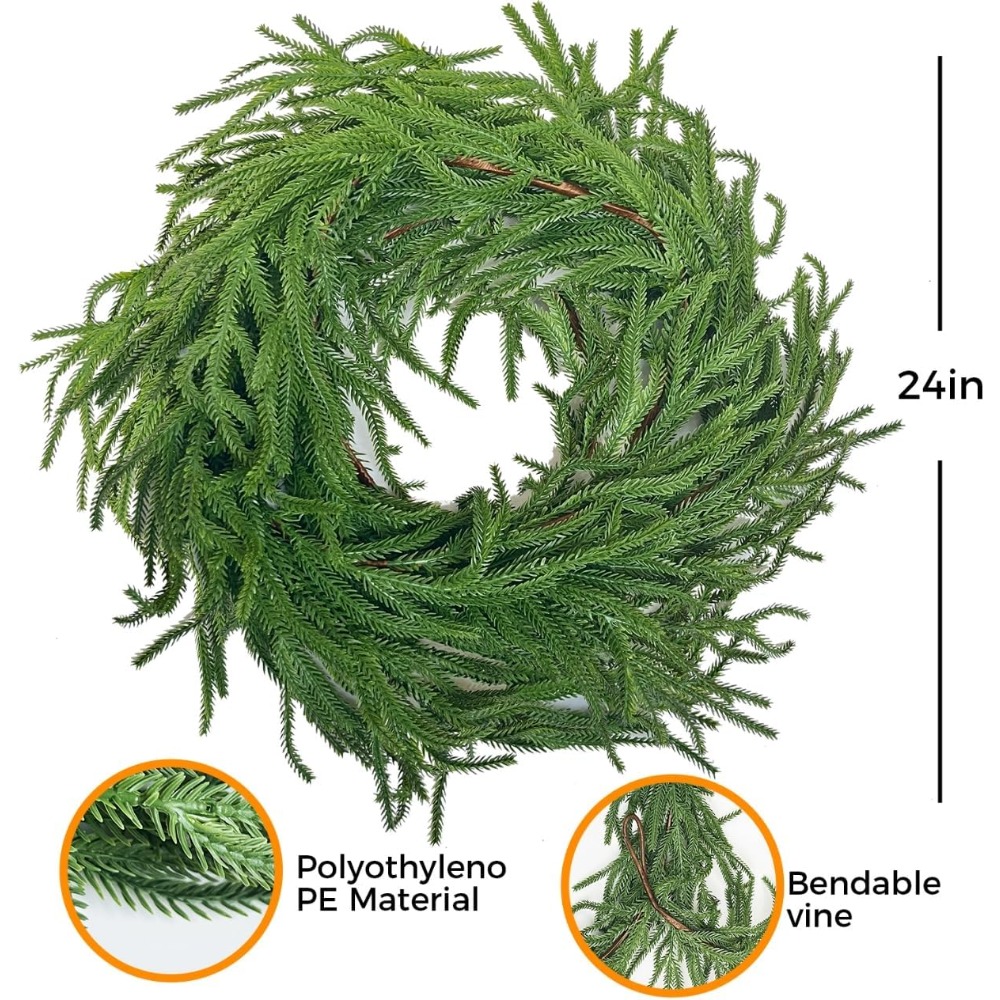 6 Ft Long Outdoor Norfolk Pine - огляд і ціна Home Decor Garland