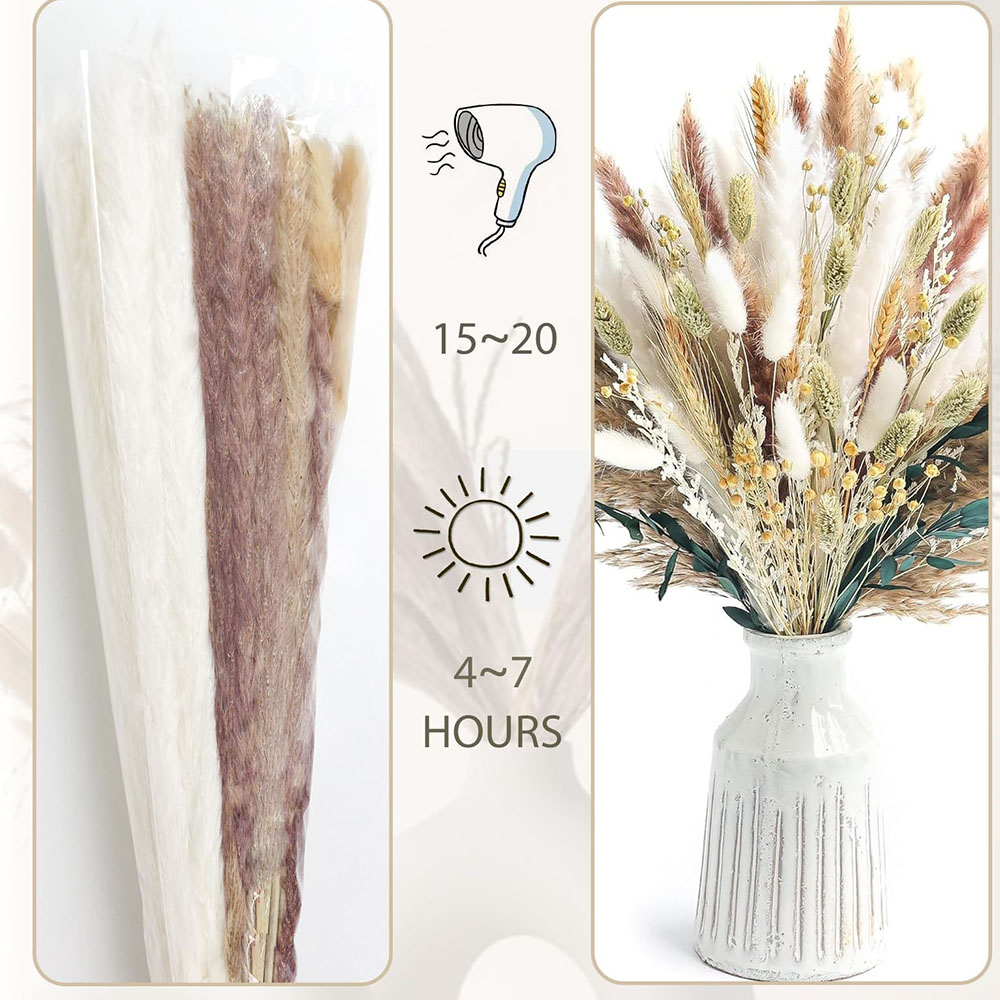 100pcs Dried Pampas Grass Bouq - огляд і ціна Dried Flower Bouquet