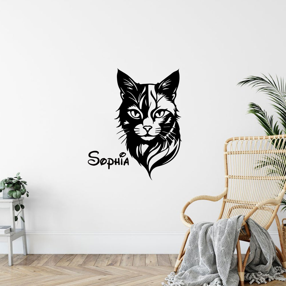1PC Cute Cat Personalized Name - огляд і ціна Home Decor Wall Tiles
