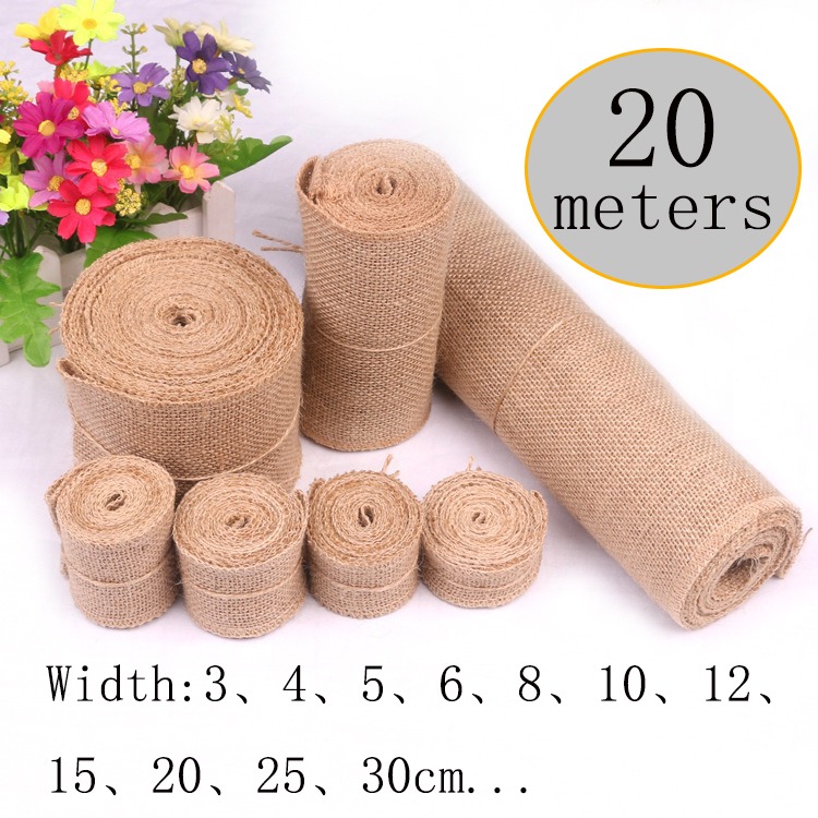 5-30CM Natural Jute Linen Fabr - огляд і ціна Linen Table Runner