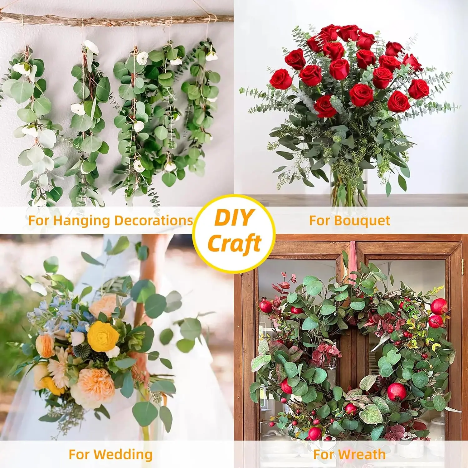 12 Pcs Large Dried Eucalyptus  - огляд і ціна Home Decor Garland