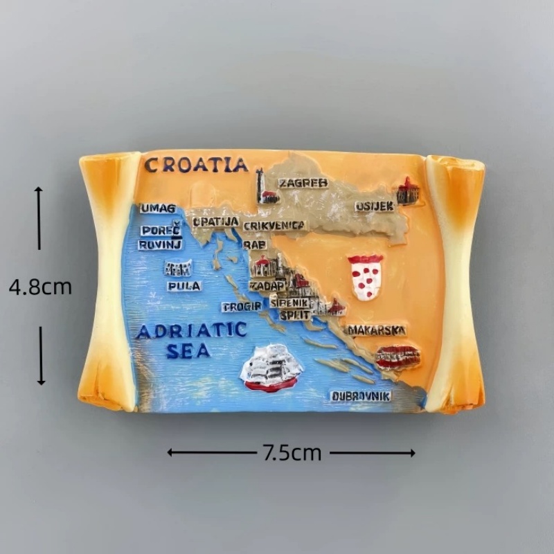 Croatia 3D Resin Fridge Magnet - огляд і ціна Home Decor Zagreb