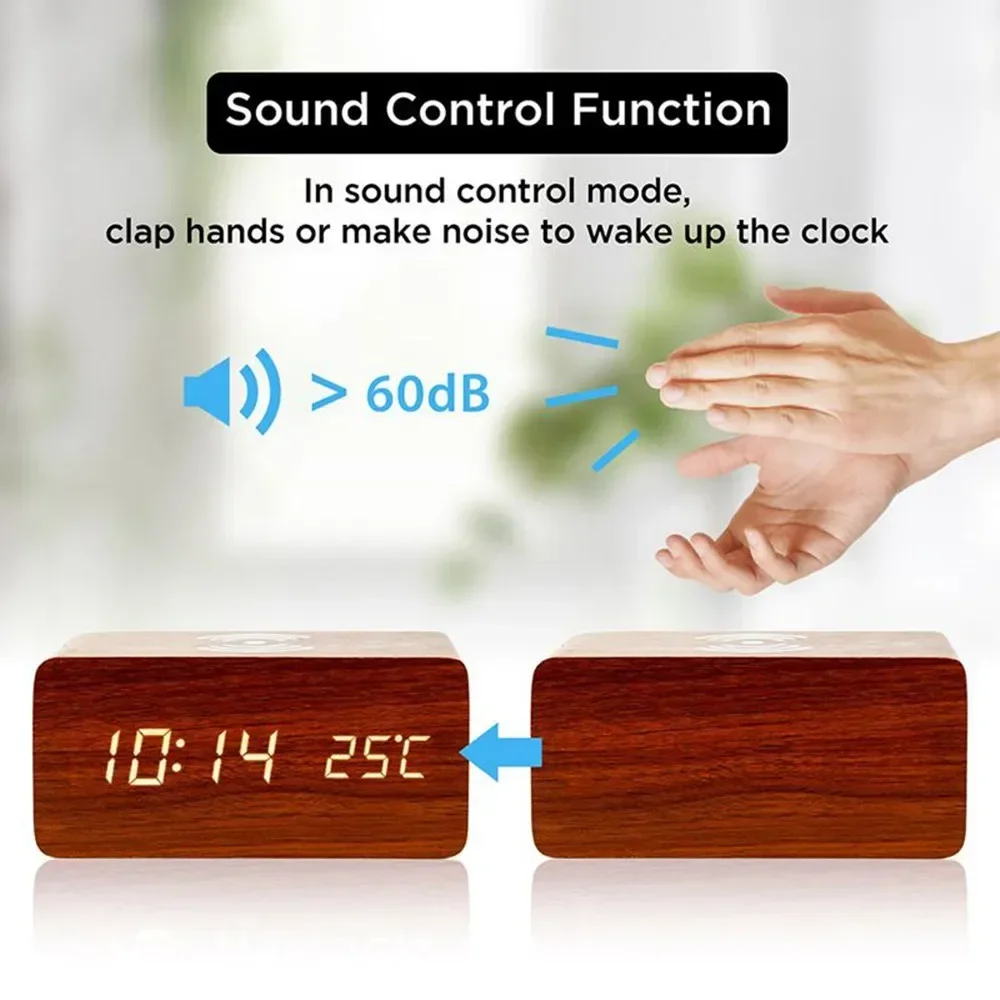 Alarm Clock LED Digital Wooden - огляд і ціна Vintage Alarm Clock