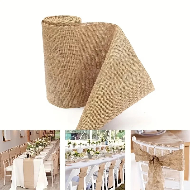 New Desig Beige Burlap Roll 30 - огляд і ціна Linen Table Runner
