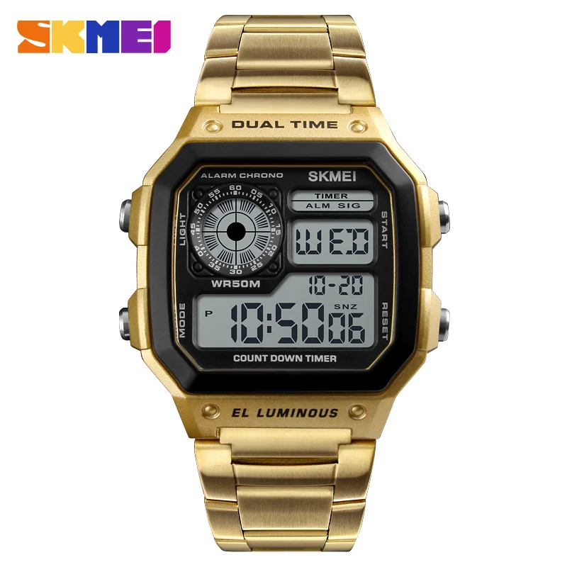 SKMEI 1335 Digital Watch for M - огляд і ціна Vintage Alarm Clock