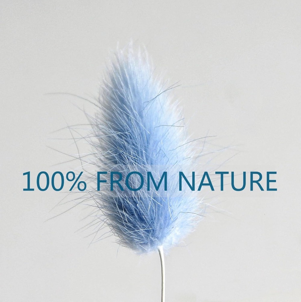 100PCS Blue Hare's-tail Grass  - огляд і ціна Dried Flower Bouquet