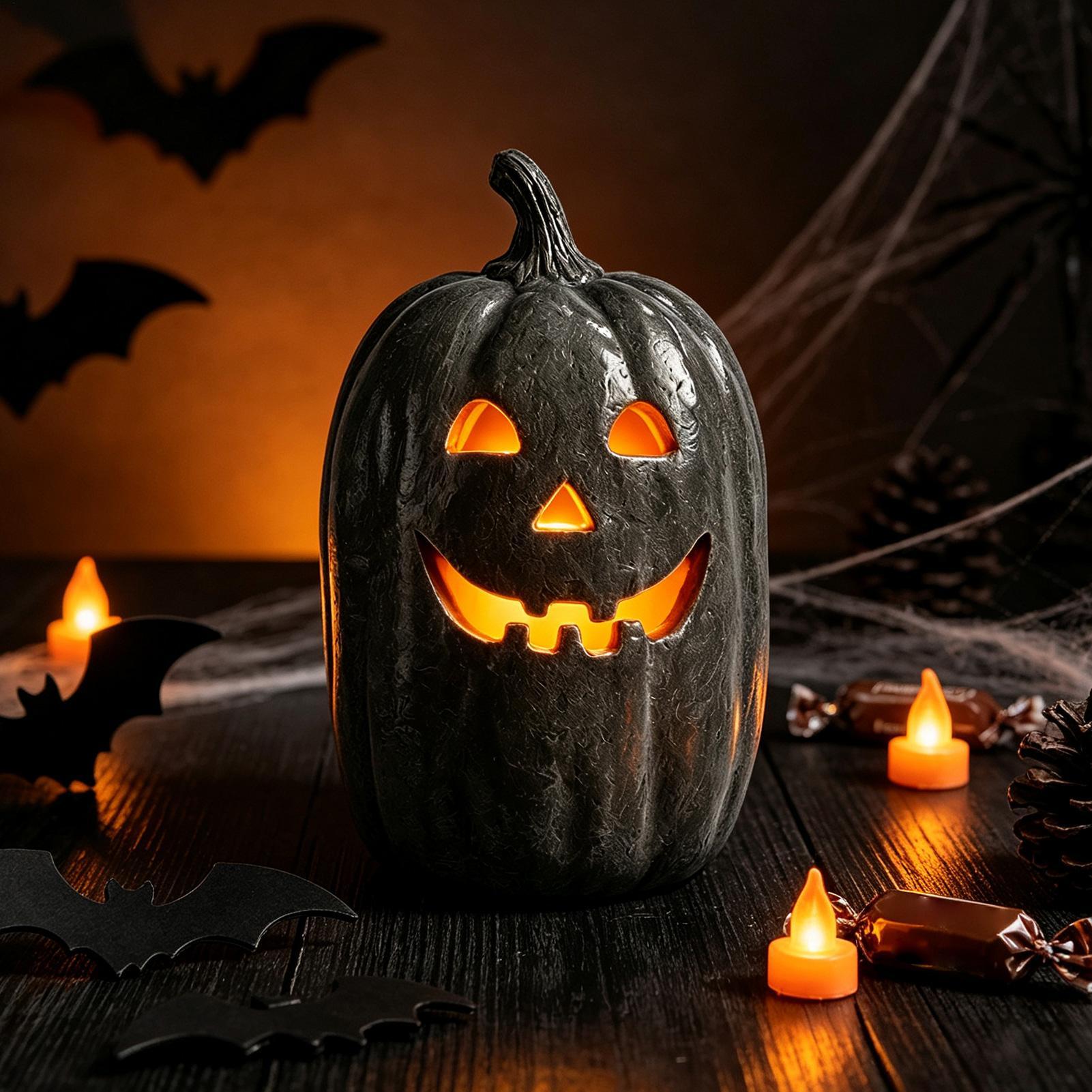 Halloween Pumpkin Decor Resin  - огляд і ціна Home Decor Halloween