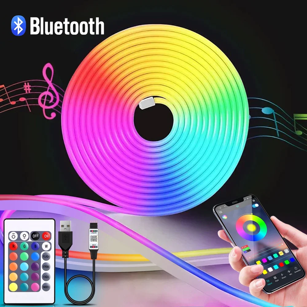 1-5m RGB LED Neon Strip Light  - огляд і ціна Home Decor Light